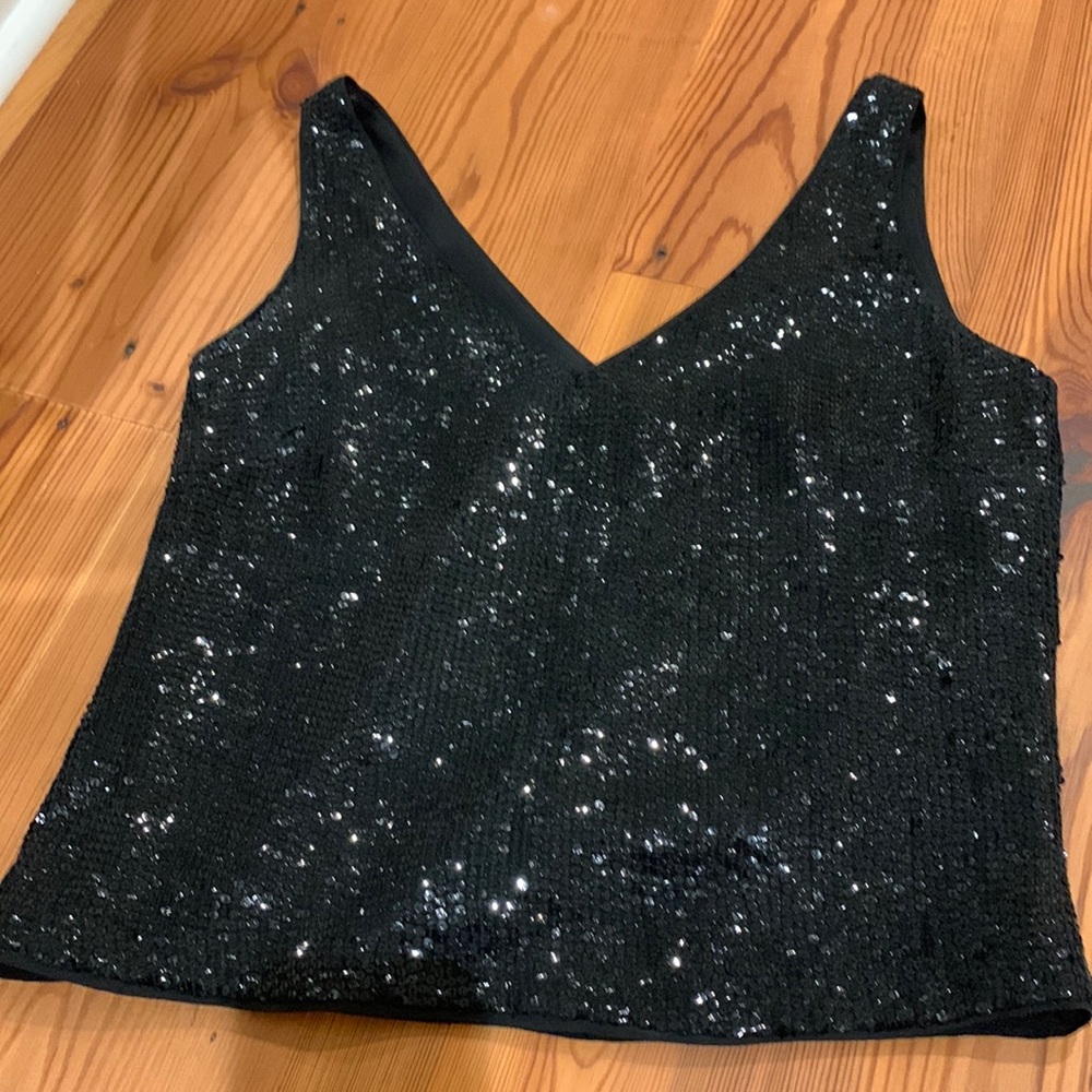 Sparkle v neck top